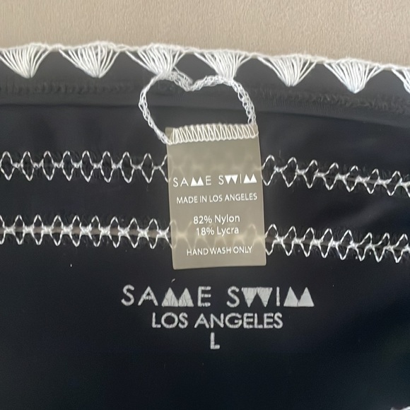 Same Swim Bikini The Babe Top & The Everything Bottom Black/White Size L👙 - Picture 3 of 6